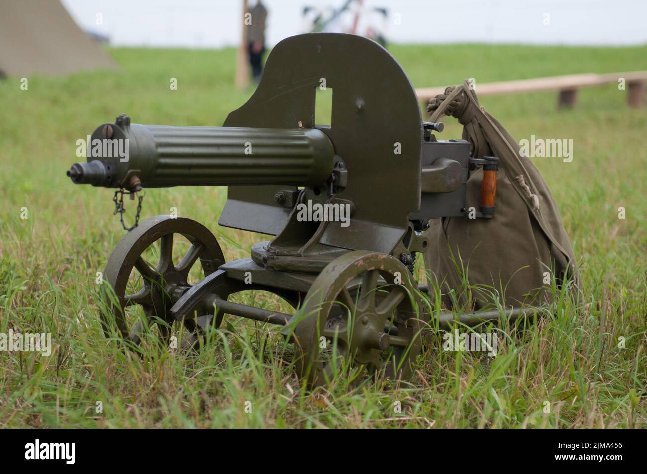 Maxim-Maschinengewehr Stockfoto