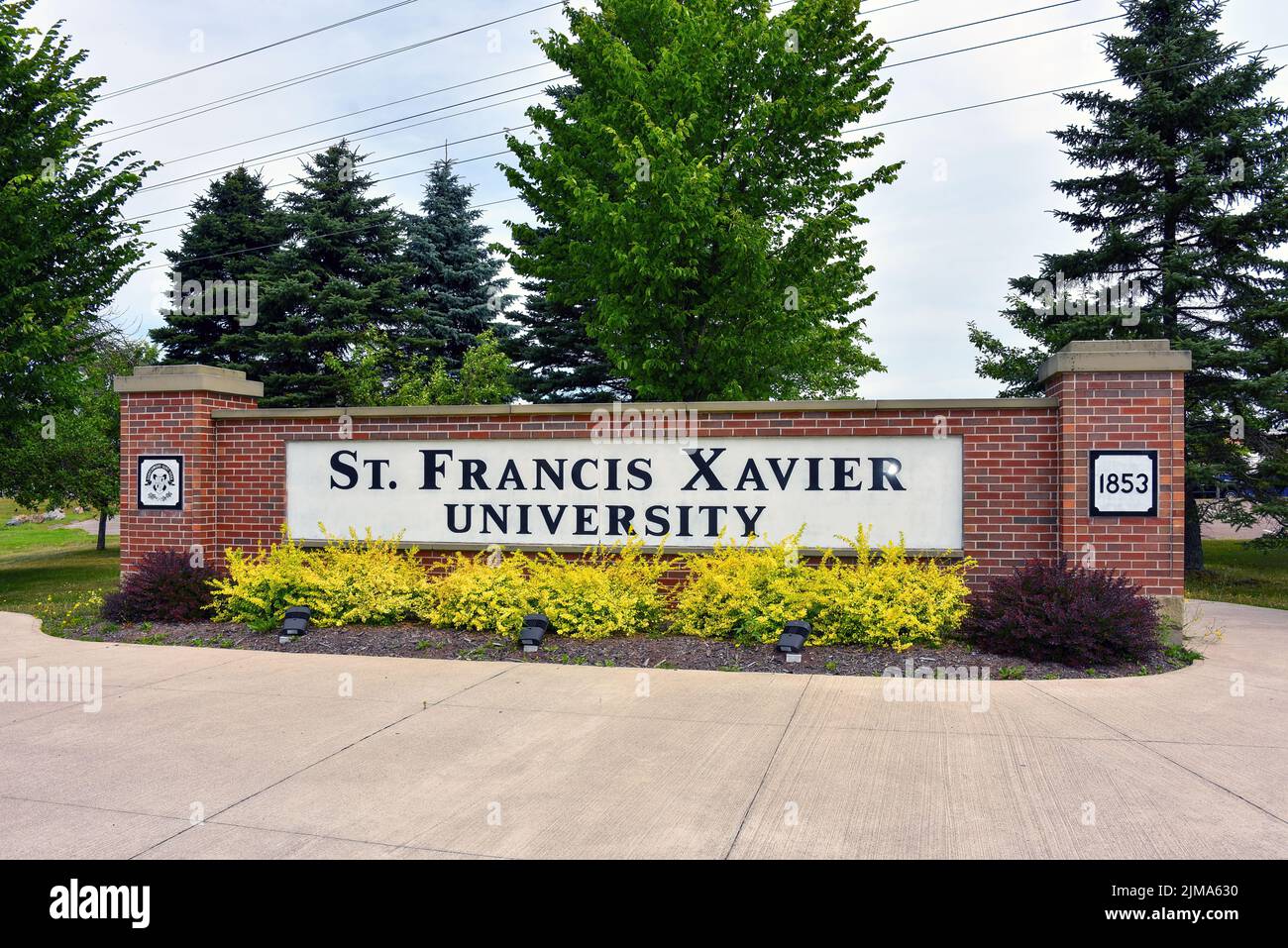 Antigonish, Kanada - 1. August 2022: Die St. Francis Xavier University ist eine öffentliche Universität der Geisteswissenschaften, der ein Universitätsstatu verliehen wurde Stockfoto