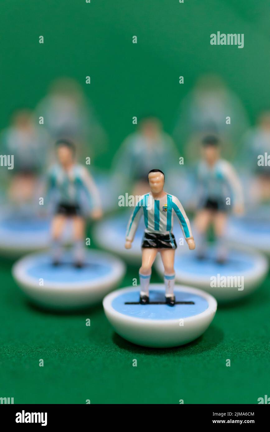 Vintage Subbuteo Tisch Fußball Spiel Spielzeug Stockfoto