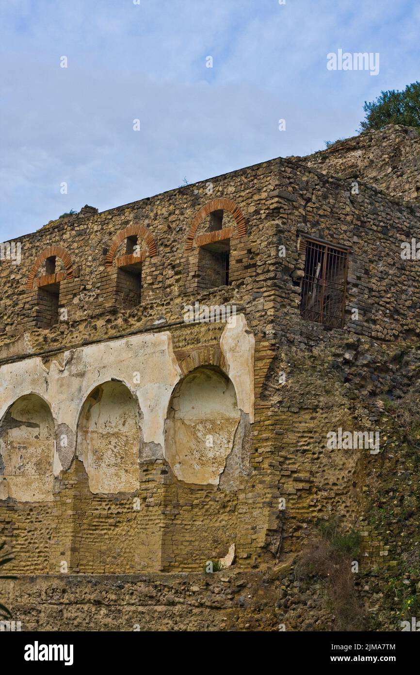 Landschaft der Ruinen von pompeji Stockfoto