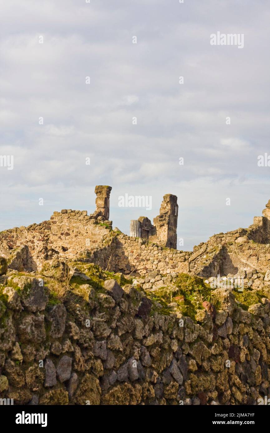 Landschaft der Ruinen von pompeji Stockfoto
