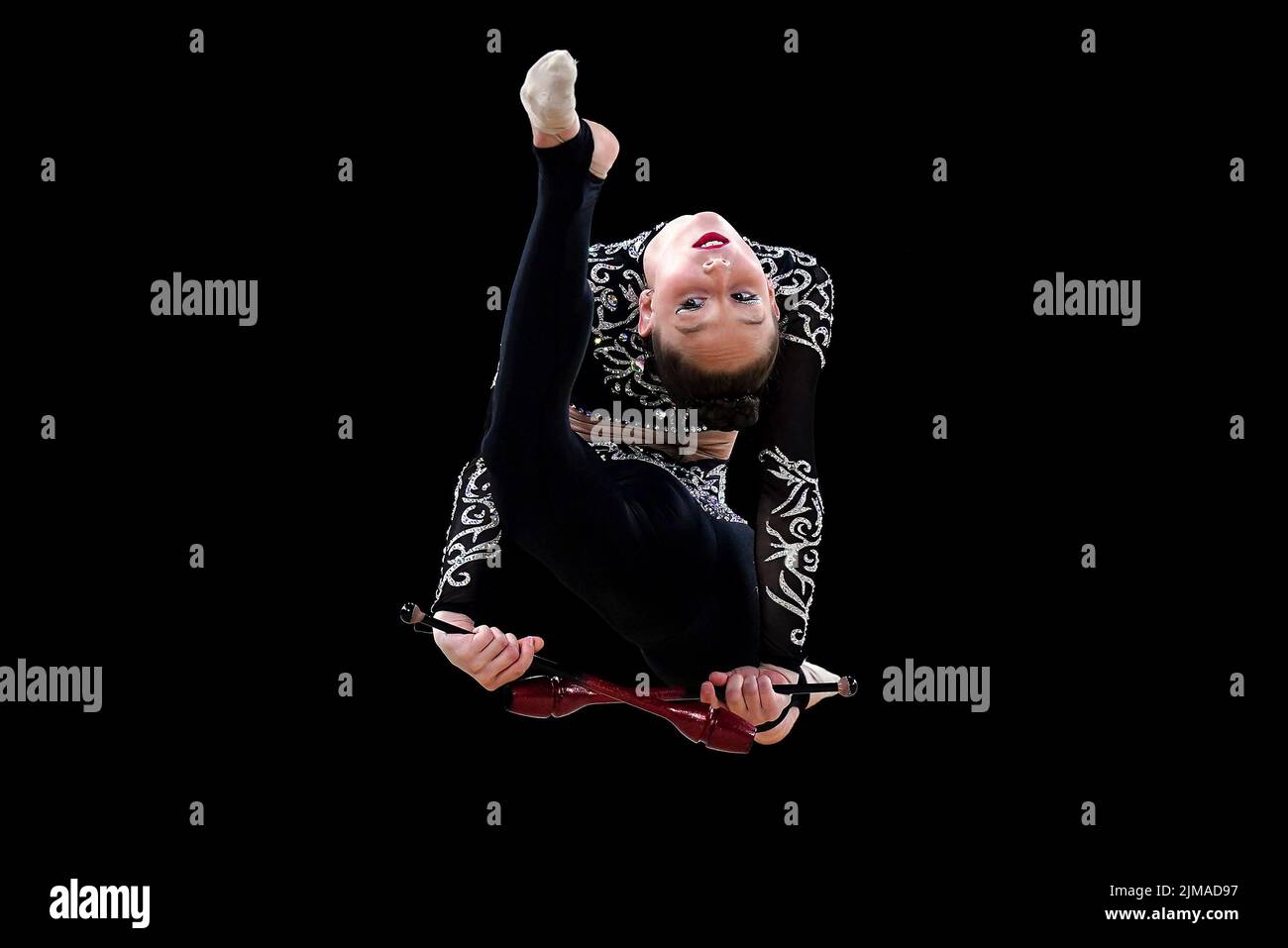 Die Engländerin Marfa Ekimova beim rhythmischen gymnastischen Einzel-Allround-Finale in der Arena Birmingham am achten Tag der Commonwealth Games 2022 in Birmingham. Bilddatum: Freitag, 5. August 2022. Stockfoto