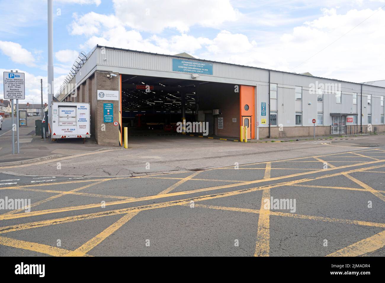 Cardiff Bus Depot, Sloper Road, Cardiff Stockfoto