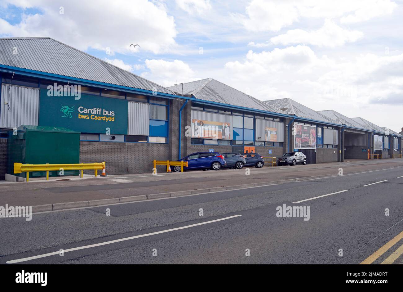 Cardiff City Bus Depot, Sloper Road, Cardiff Stockfoto