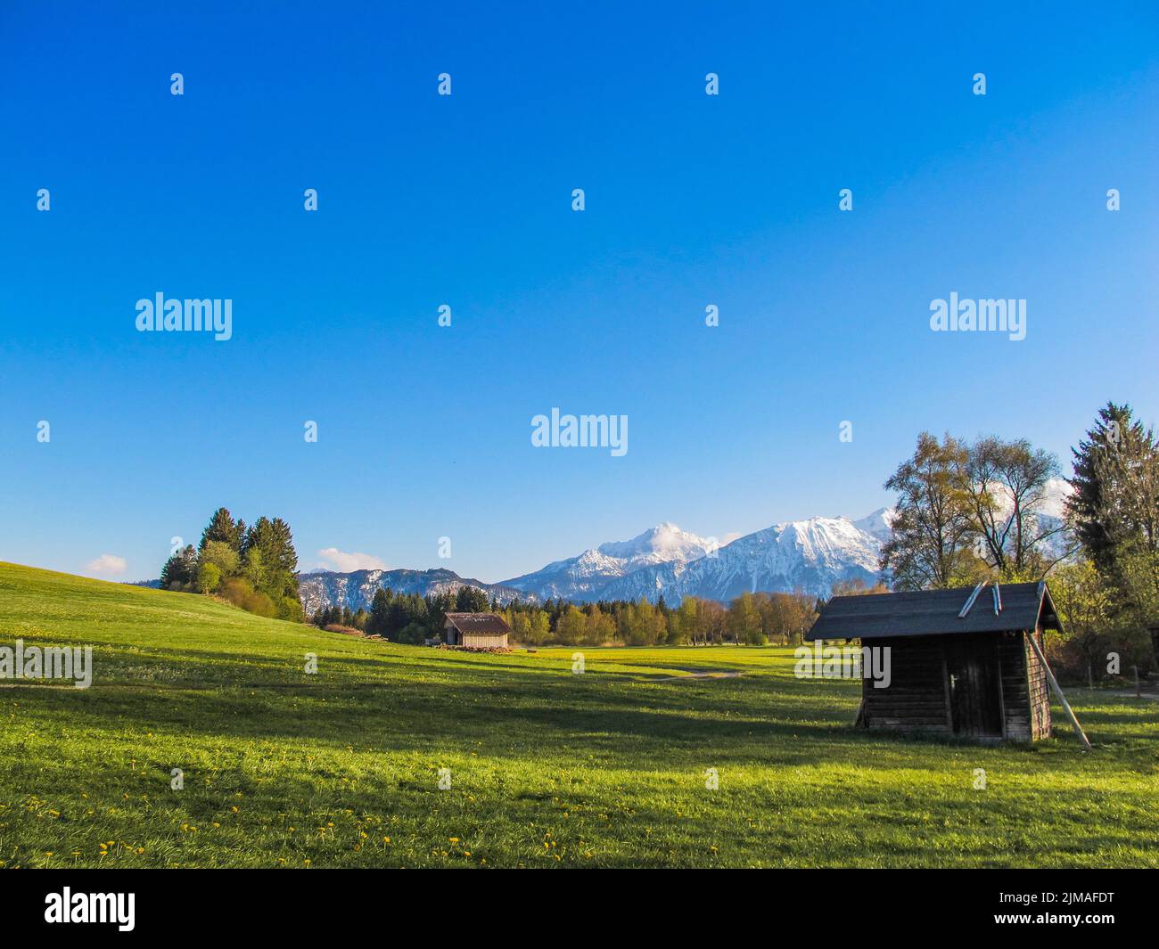 Landschaft in Bayern - FÃ¼ssen - AllgÃ¤U Stockfoto