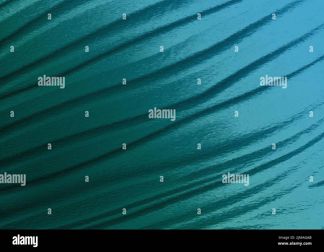 Blau verlaufendes, diagonales Streifendesign im Hintergrund Stockfoto