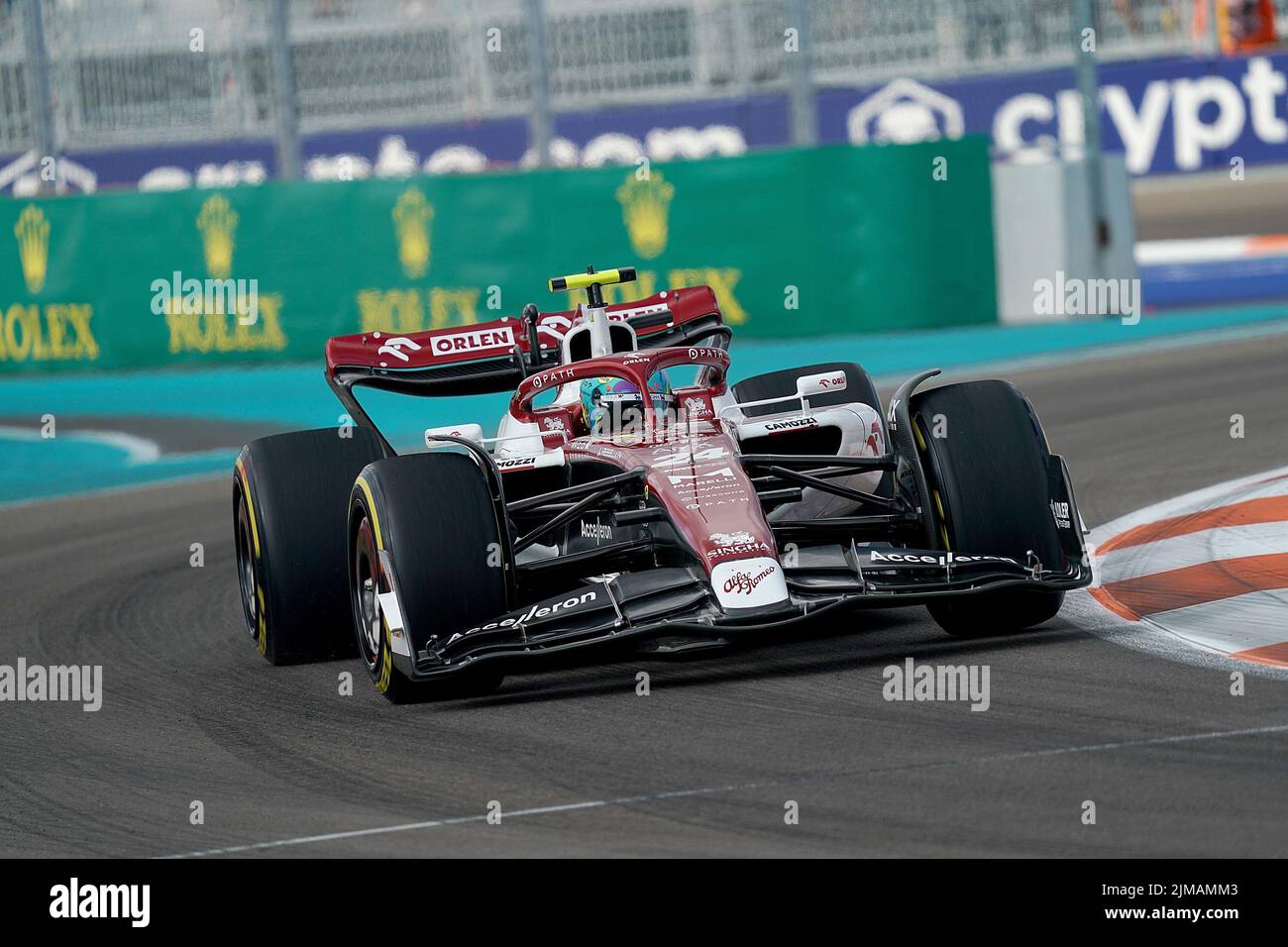 07.05.2022, Miami International Autodrome, Miami, FORMEL 1 CRYPTO.COM MIAMI GRAND PRIX, im Bild Guanyu Zhou (CHN), Alfa Romeo Racing ORLEN Stockfoto