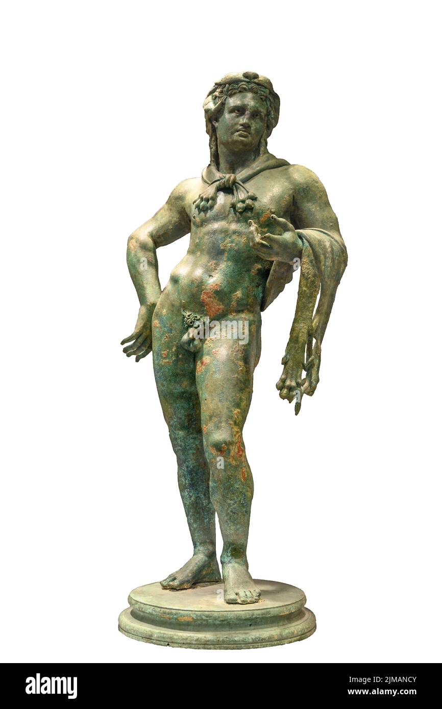 Bronzestatue des Herakles, Herkules, aus dem 2.. AD beeinflusst durch die Arbeit des 4.. Jh. v. Chr.. Im Nationalen Archäologischen Museum, Athen, Griechenland. Stockfoto