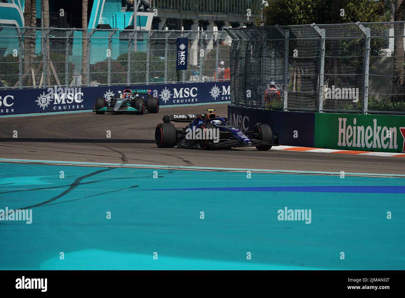 07.05.2022, Miami International Autodrome, Miami, FORMEL 1 CRYPTO.COM MIAMI GRAND PRIX, im Bild Nichola Latifi (CAN), Williams Racing, George Russel Stockfoto
