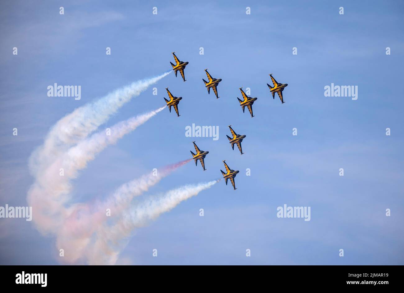 Luftwaffe der Republik Korea, „Black Eagles“, Aerobatic Display-Team beim Royal International Air Tattoo Stockfoto