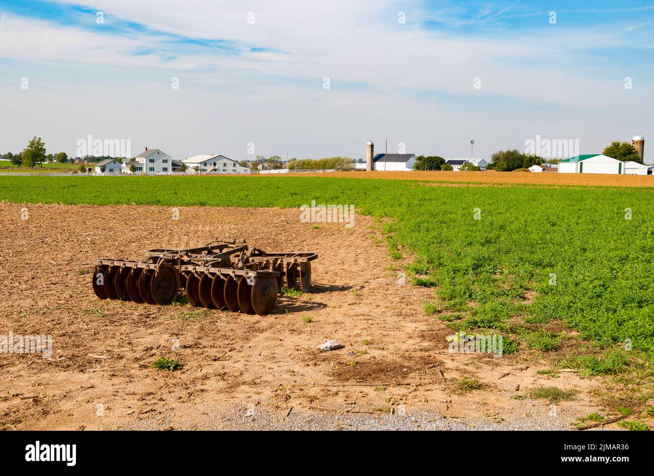 Amish Farm Equipment Stockfoto