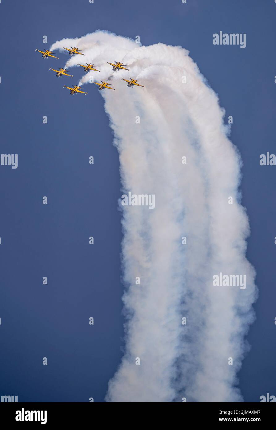 Luftwaffe der Republik Korea, „Black Eagles“, Aerobatic Display-Team beim Royal International Air Tattoo Stockfoto