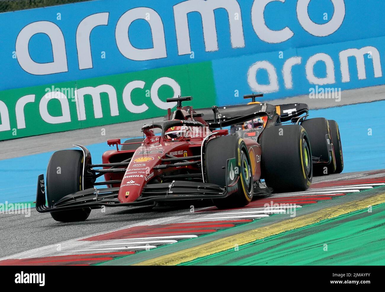 10.07.2022, Red Bull Ring , Spielberg, Formula 1 BWT Grosser Preis von Österreich 2022 , im Bild Charles Leclerc (MCO), Scuderia Ferrari holt Max Stockfoto