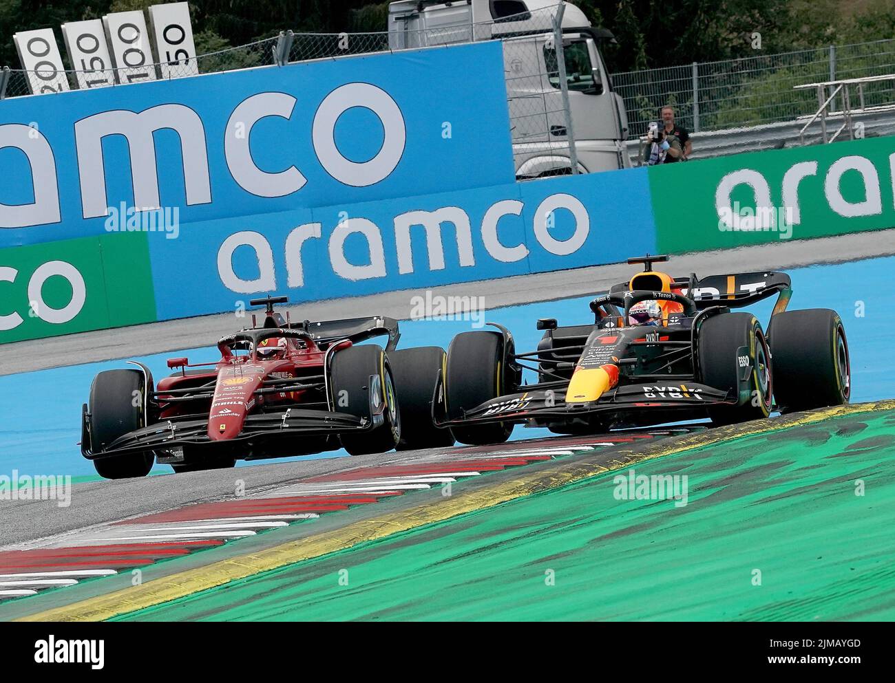 10.07.2022, Red Bull Ring , Spielberg, Formula 1 BWT Grosser Preis von Österreich 2022 , im Bild Charles Leclerc (MCO), Scuderia Ferrari holt Max Stockfoto