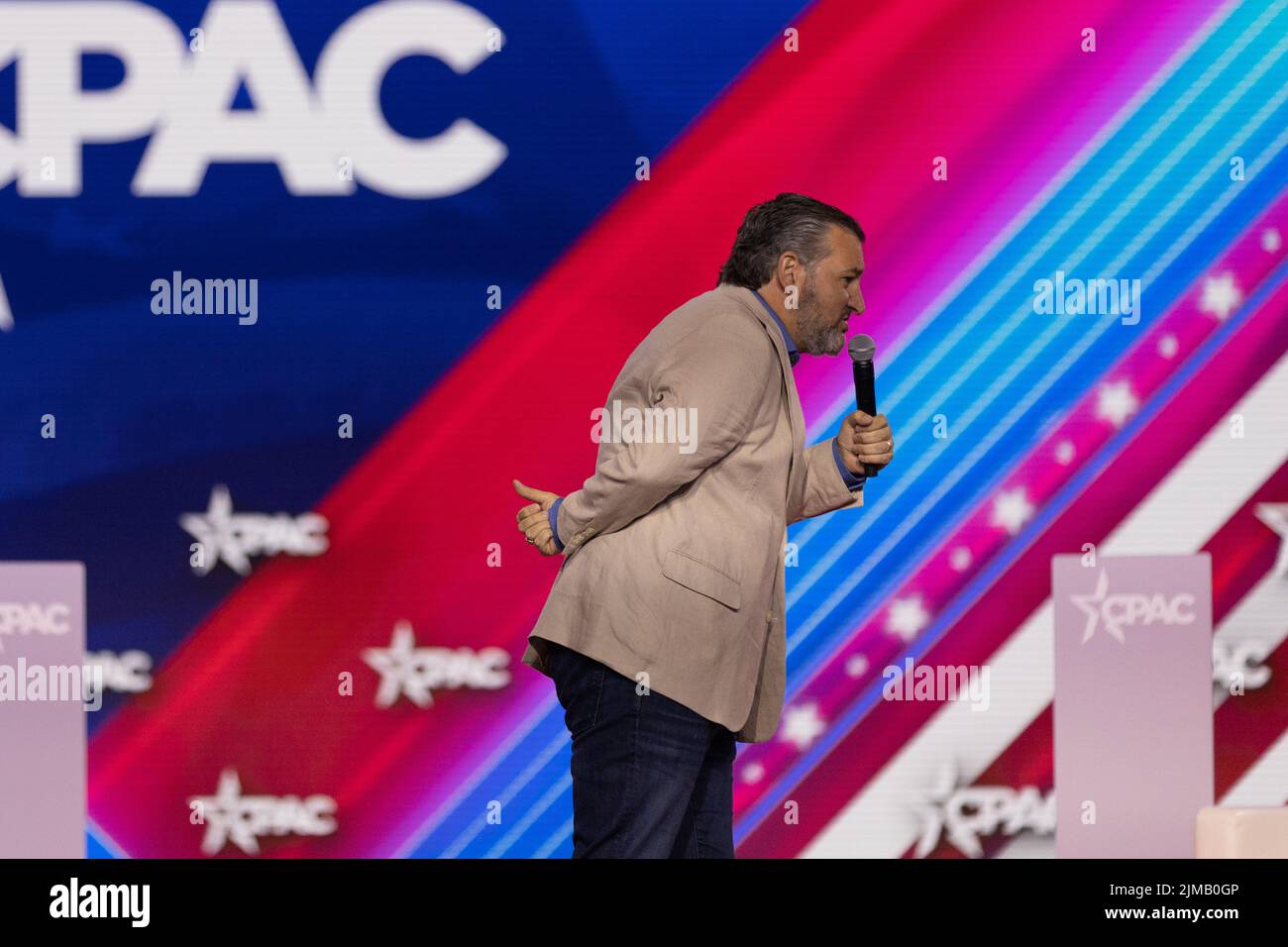 Dallas, USA. 05 August 2022. Sen Ted Cruz hält auf der konservativen politischen Aktionskonferenz eine Rede. Kredit: Valerio Pucci / Alamy Stockfoto