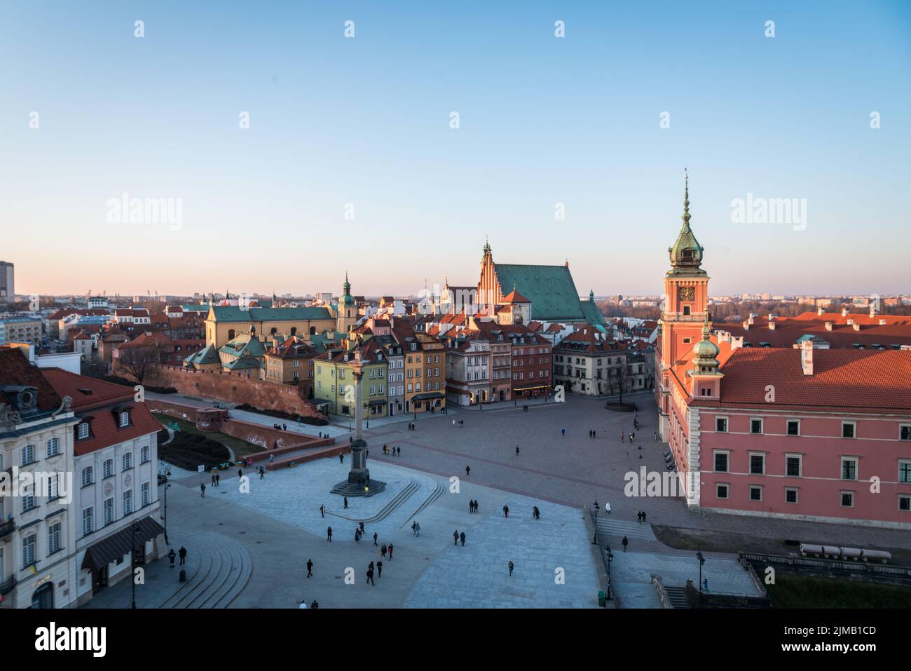 Blick vom Aussichtsturm auf die Warschauer Altstadt Stockfoto