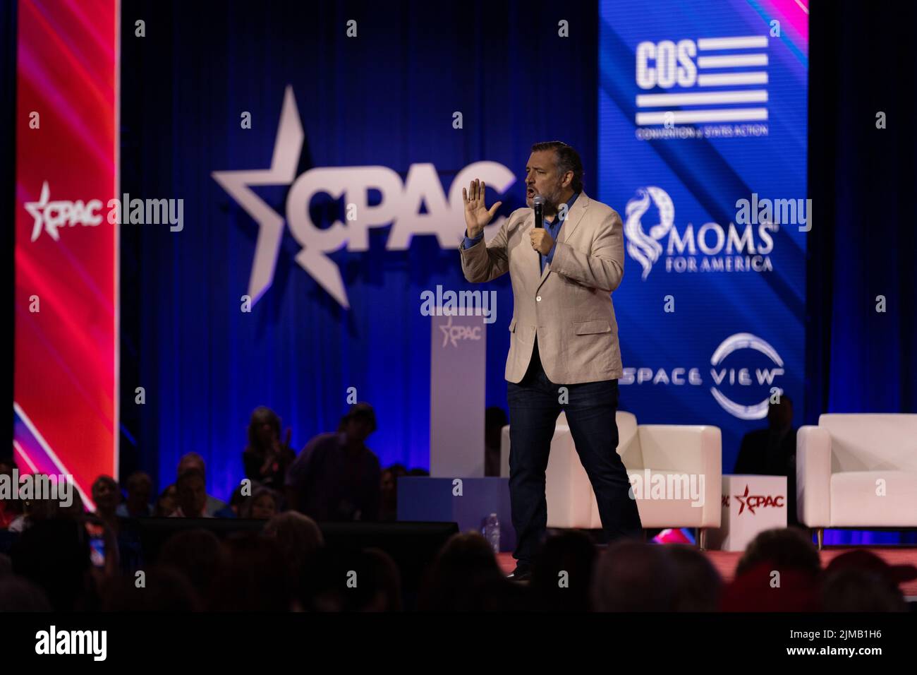 Dallas, USA. 05 August 2022. Sen Ted Cruz hält auf der konservativen politischen Aktionskonferenz eine Rede. Kredit: Valerio Pucci / Alamy Stockfoto
