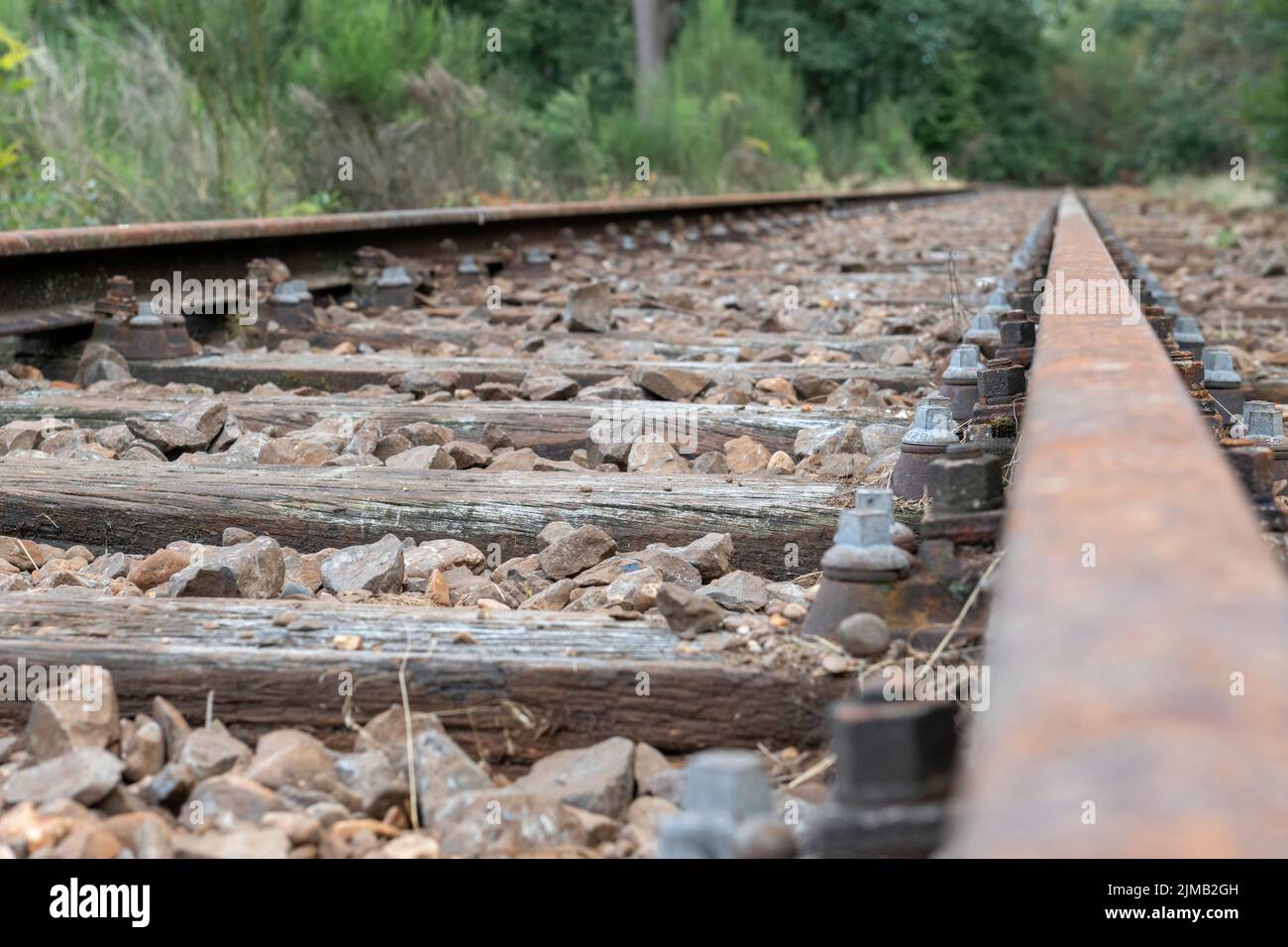 Alte Bahnlinie Borkense Kurs in den Niederlanden Stockfoto