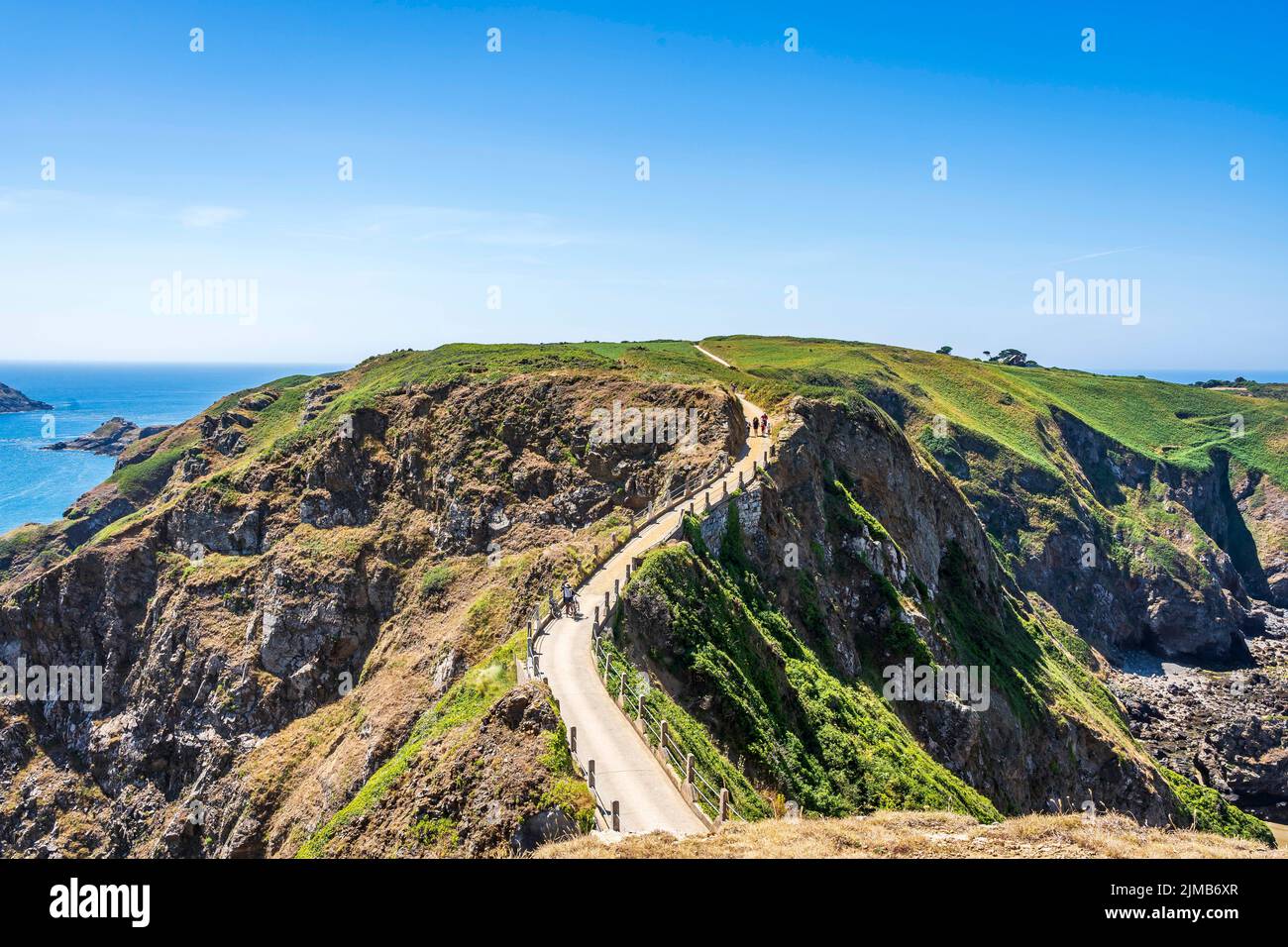 La Coupée, Sark, Channel Island Stockfoto