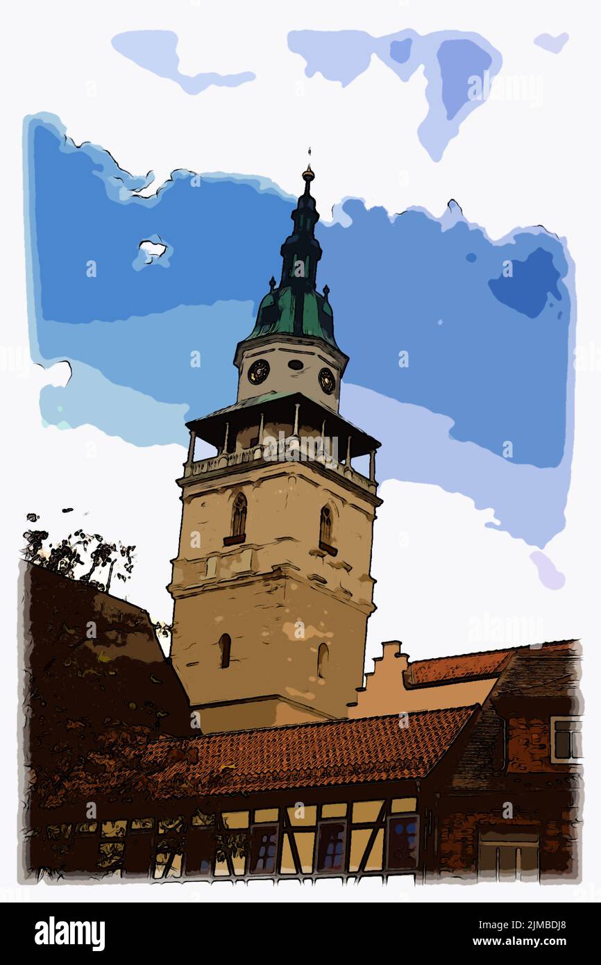 Evangelische Marktkirche St. Bonifacius Stockfoto