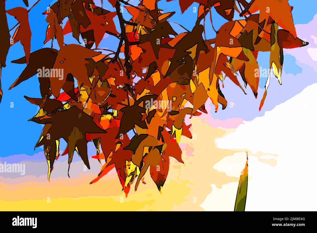 Blätter im Herbst Stockfoto