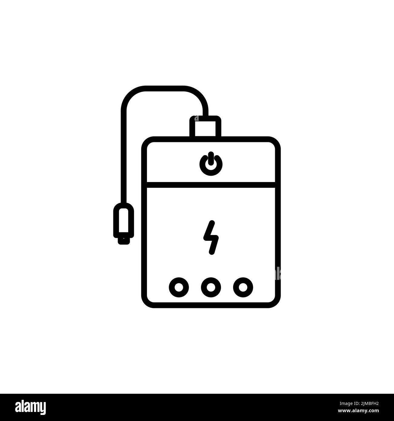 Powerbank-Symbol, Akku. Icon im Zusammenhang mit Elektronik, Technologie. Line Icon Stil. Einfaches Design bearbeitbar Stock Vektor