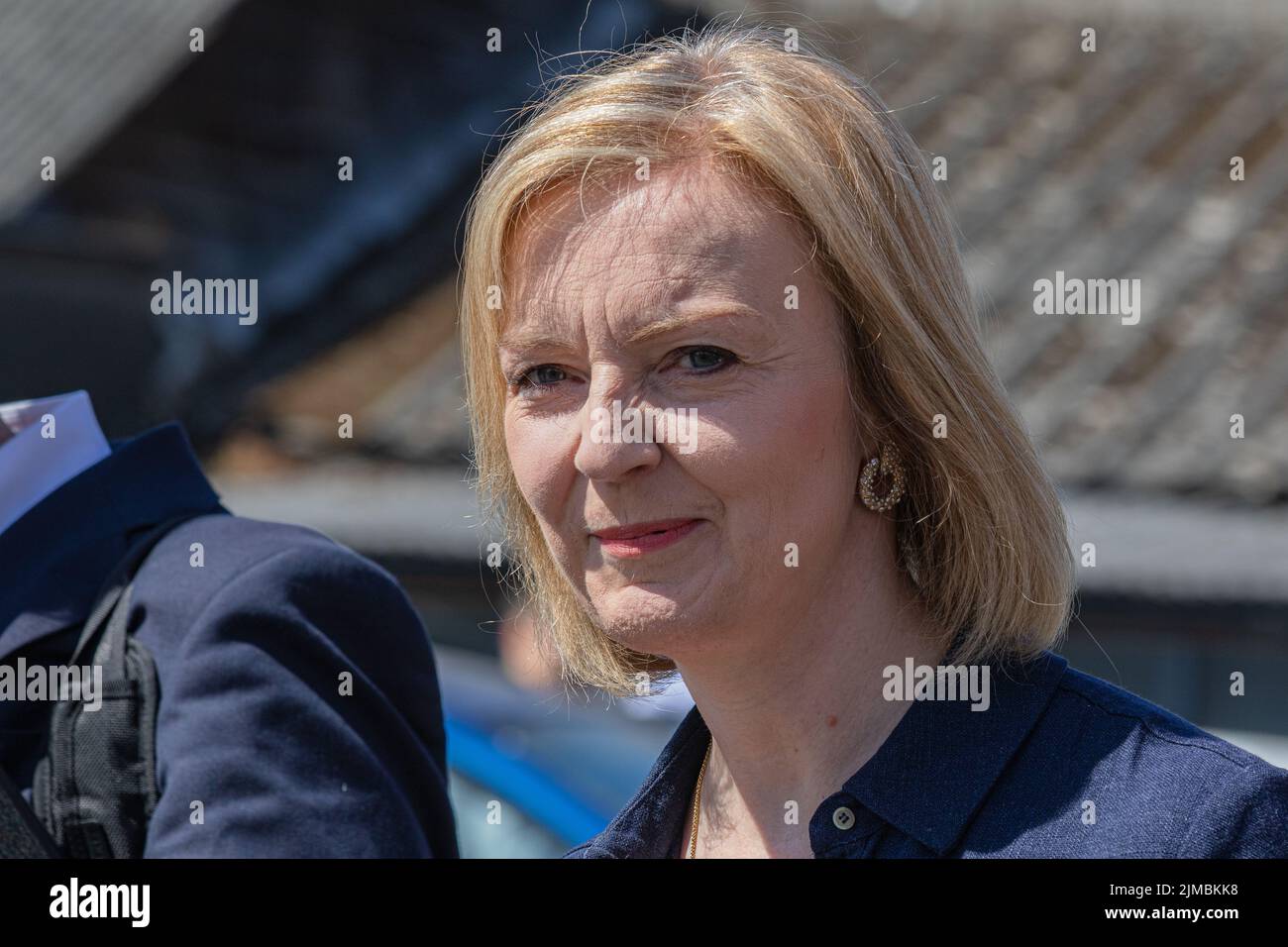 RT Hon Elizabeth Truss MP, die sich dafür einsetzt, die Vorsitzende der Konservativen Partei und den nächsten Premierminister zu werden. Stockfoto