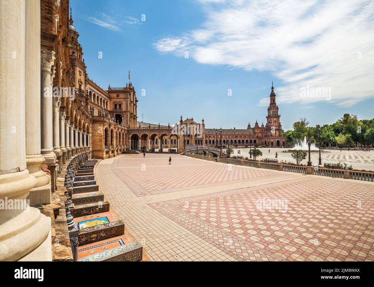 Plaza de Espana in Sevilla, Andalusien, Spanien. Stockfoto