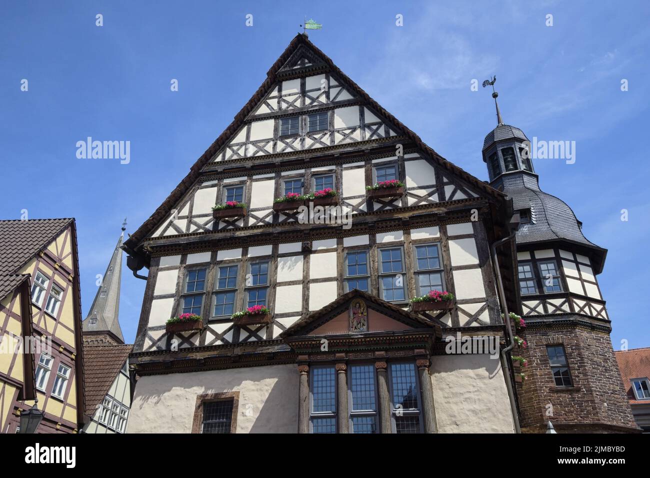 HÃ¶xter - Historisches Rathaus, Deutschland Stockfoto