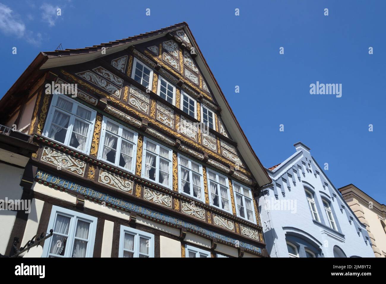 Rinteln - Alte Stadthäuser, Deutschland Stockfoto