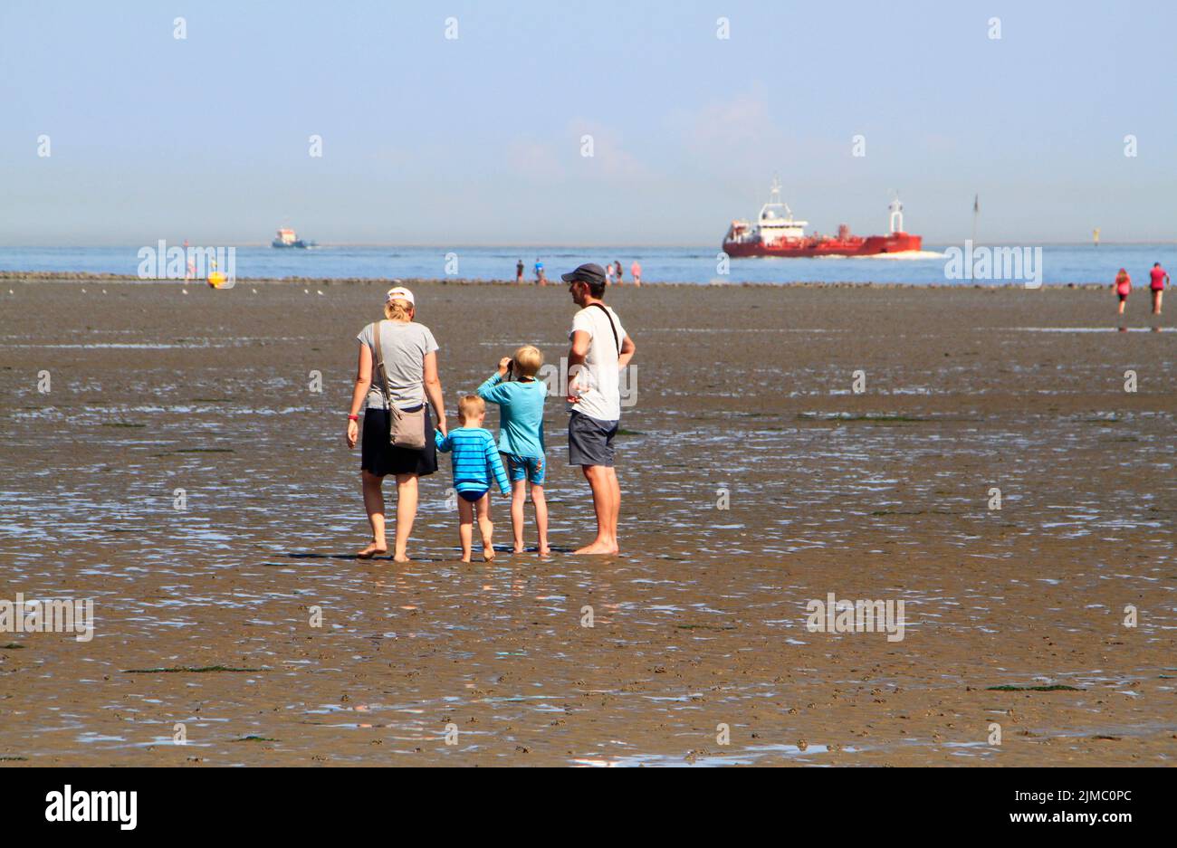 Kinder, Watt, Cuxhaven, Niedersachsen, Deutschland, Europa Stockfoto