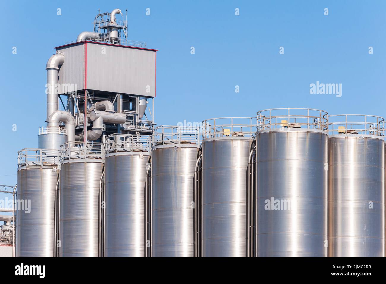 Chemische Anlagen-, Behälter Stockfoto