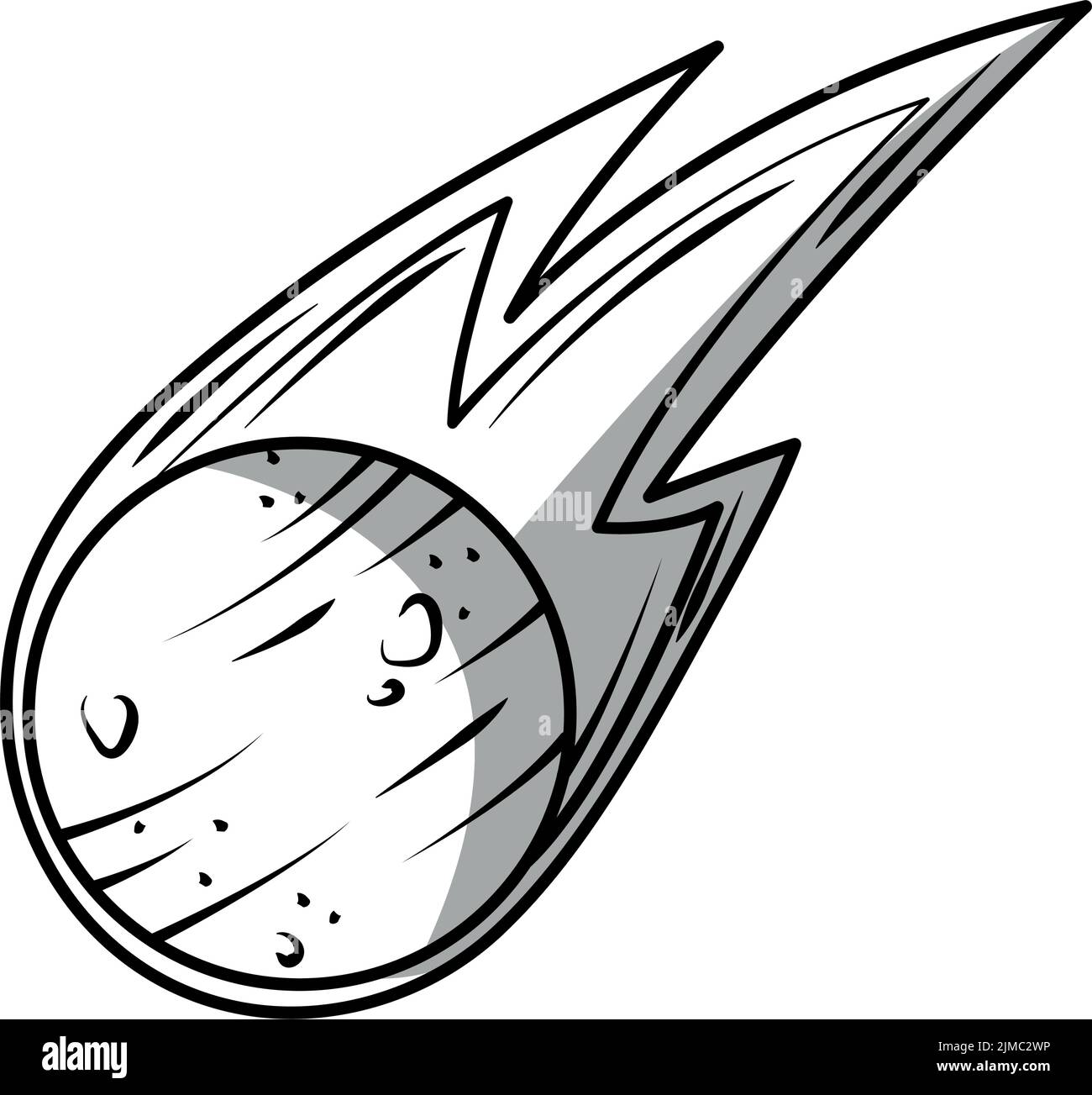 Weltraumasteroid-Symbol Stock Vektor