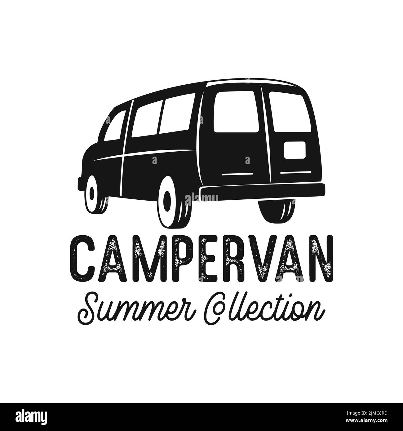 Sommer Kollektion Banner mit Wohnmobil Stock Vektor