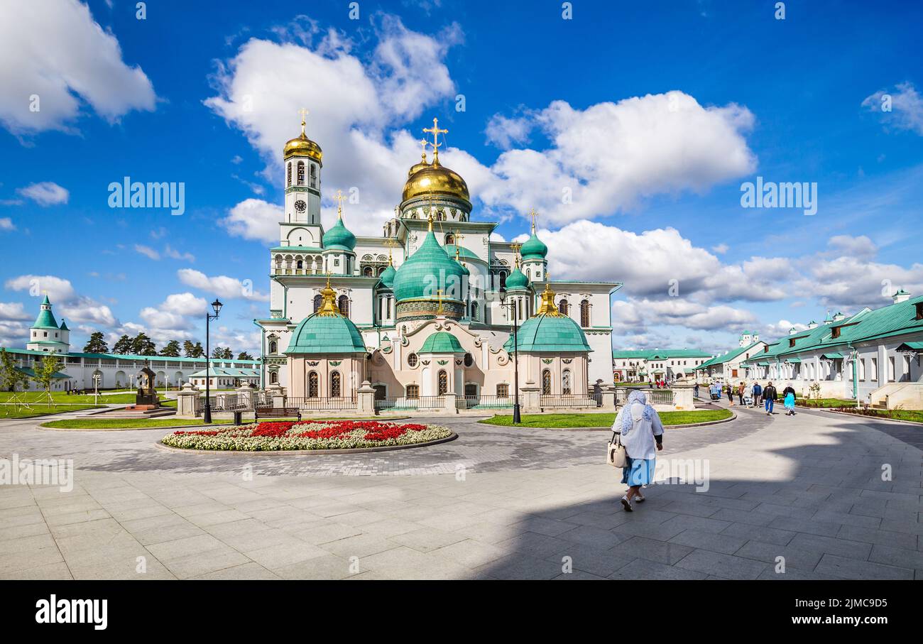 Blick auf das neue Jerusalem Kloster in Istra, Russland Stockfoto
