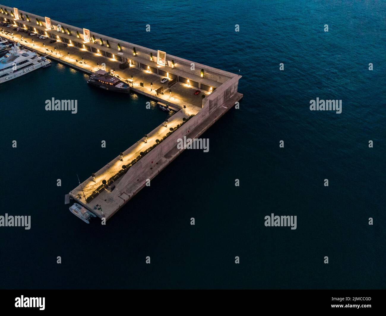 Luftaufnahme, Luxusmarina Port Adriano, El Toro, Mallorca, Balearen, Spanien Spanien Stockfoto