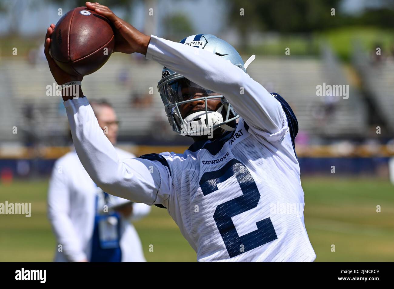 Dallas Cowboys Wide Receiver KaVontae Turpin (2) während des Trainingslagers, Mittwoch, 3. August 2022, in Oxnard, Calif. (Dylan Stewart/Image of Sport) Stockfoto