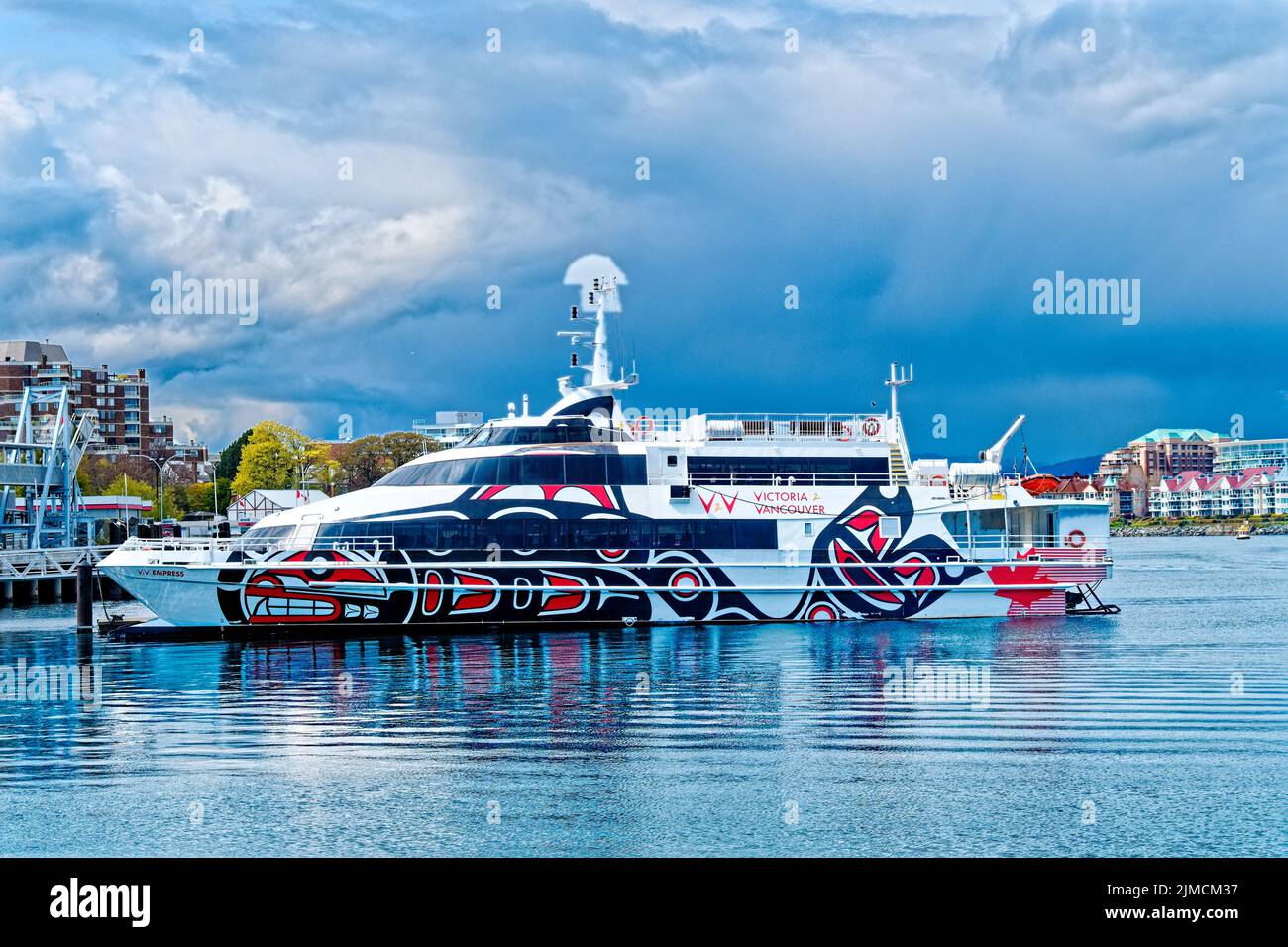 VICTORIA, BRITISH COLUMBIA - 28. April 2022: Victoria ist die Hauptstadt der kanadischen Provinz British Columbia, die sich an der Südspitze von Victoria befindet Stockfoto