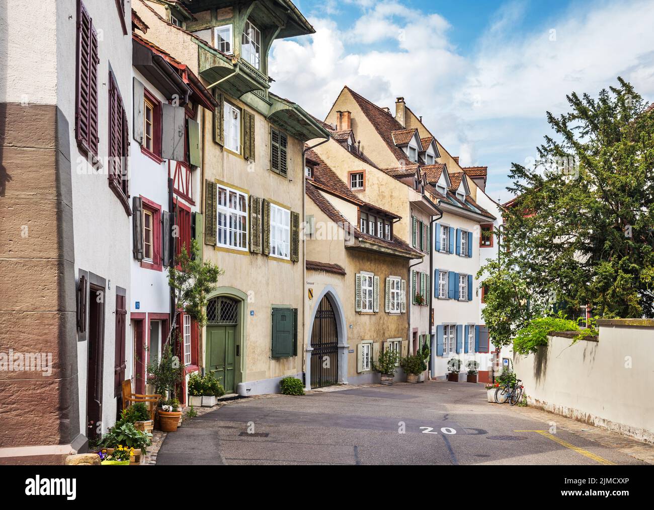 Altstadt von Basel. Schweiz Stockfoto