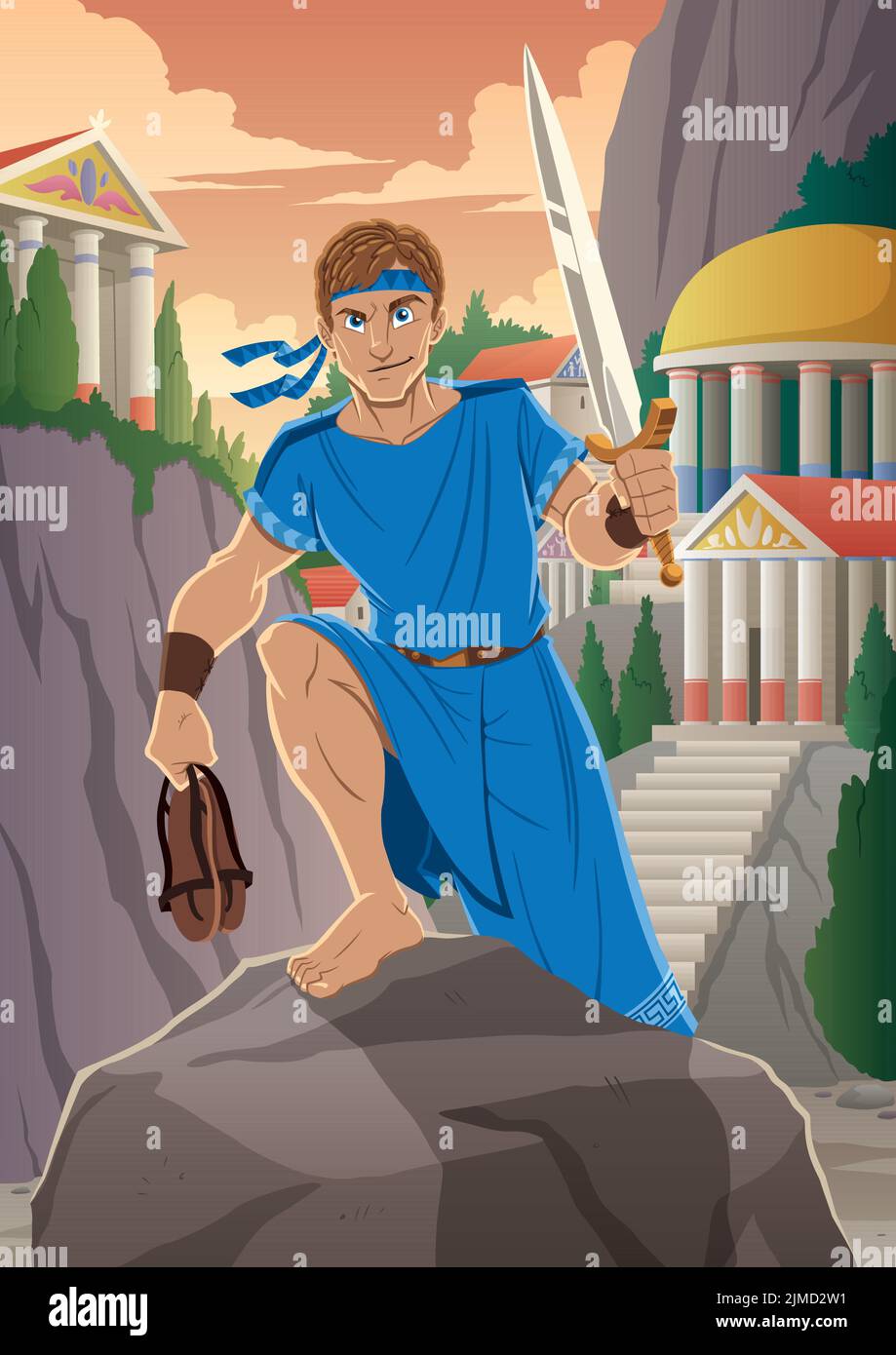 Theseus Griechischer Held Stock Vektor