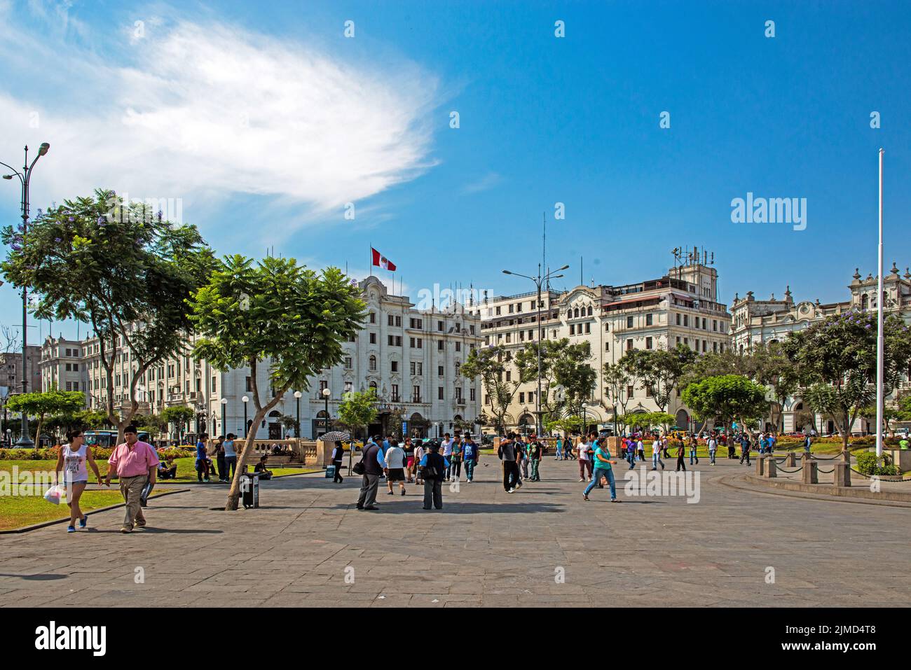 Plaza San MartÃ­n in Lima, Peru Stockfoto