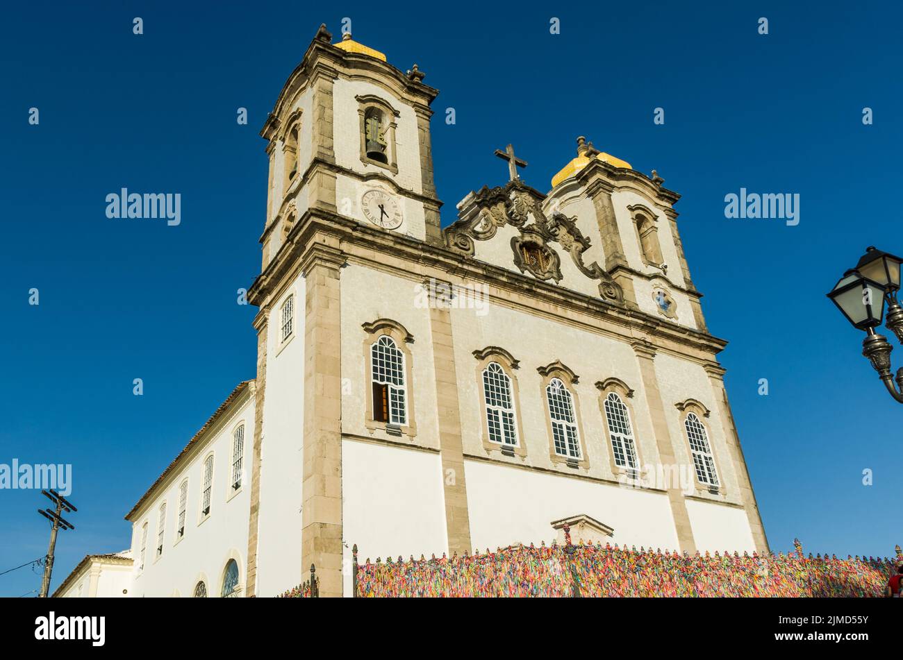 Schöne Basilika des Herrn der Bonfim in Salvador Brasilien Stockfoto