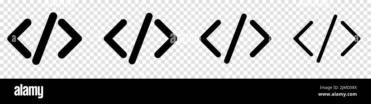 Codevektorsymbol. Codesymbol für Ihr Website-Design, Logo, App, UI. Vektordarstellung auf transparentem Hintergrund isoliert Stock Vektor