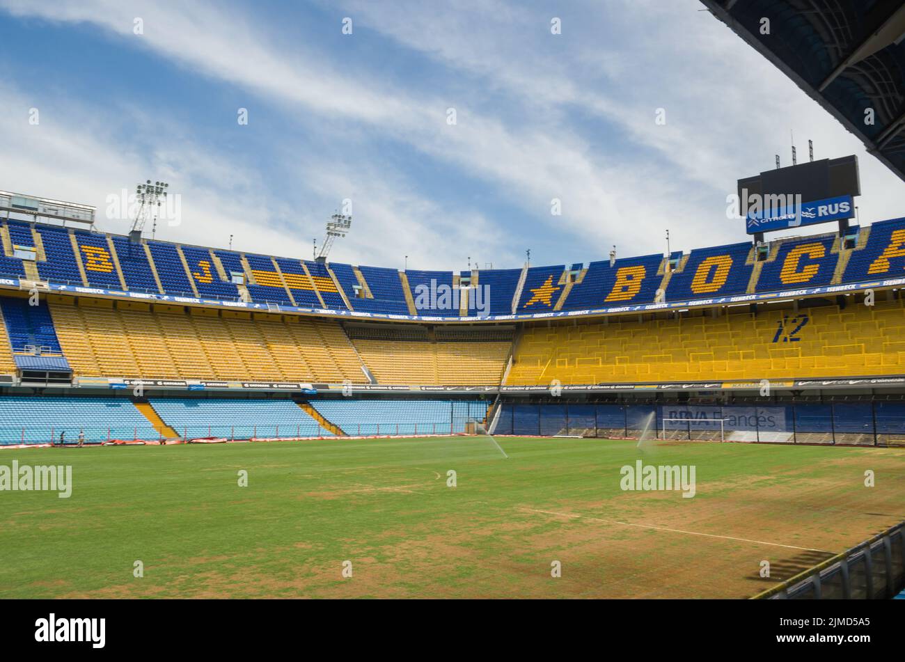 Buenos Aires , Argentinien, 28. - 2015. Dezember: Fußballstadion La Bombonera (Alberto JosÃ© Armando S Stockfoto