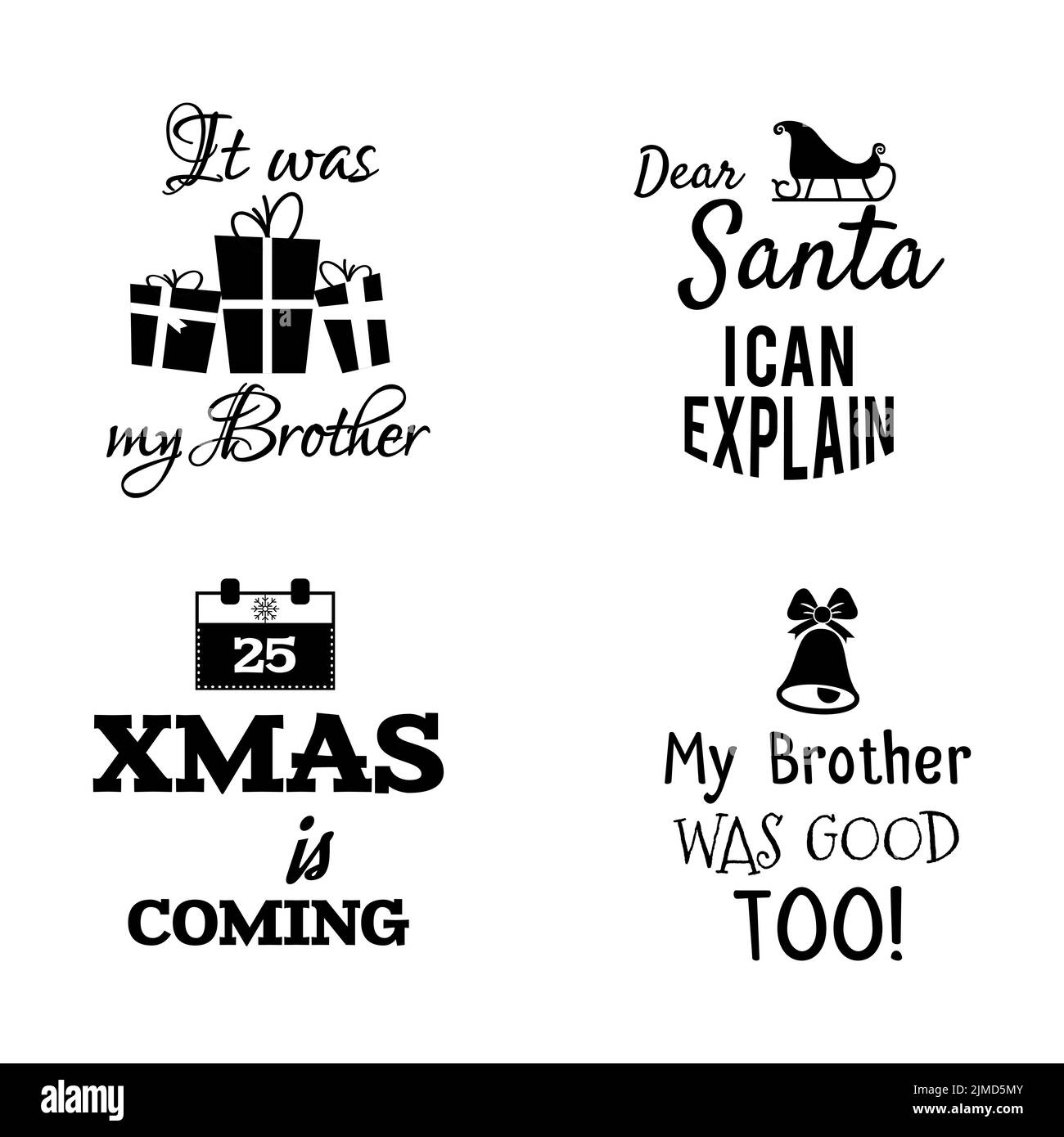 Sammlung von verschiedenen Vektor-Weihnachtsbanner auf weißem Hintergrund Stock Vektor