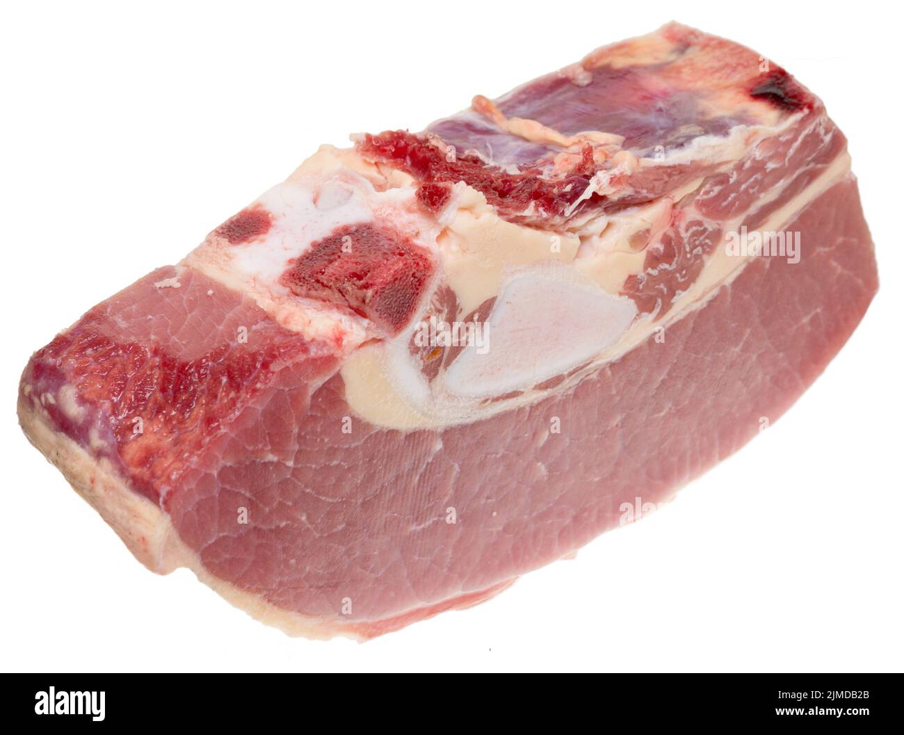 Rindfleisch auf Weiß Stockfoto