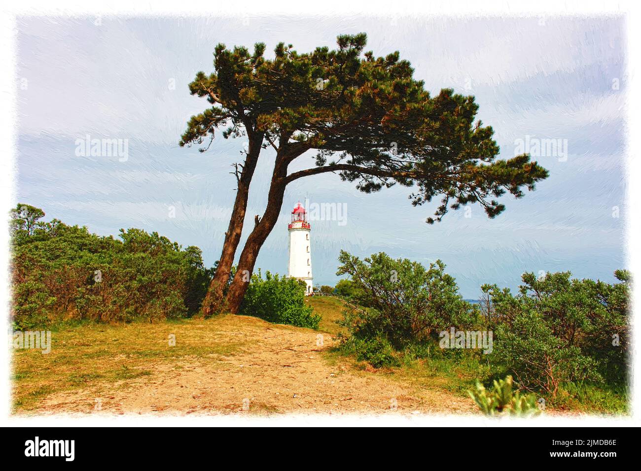 Leuchtturm Dornbusch (Hiddensee-Insel) Stockfoto