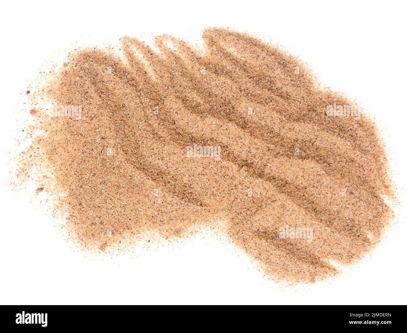 Sand auf Weiß Stockfoto