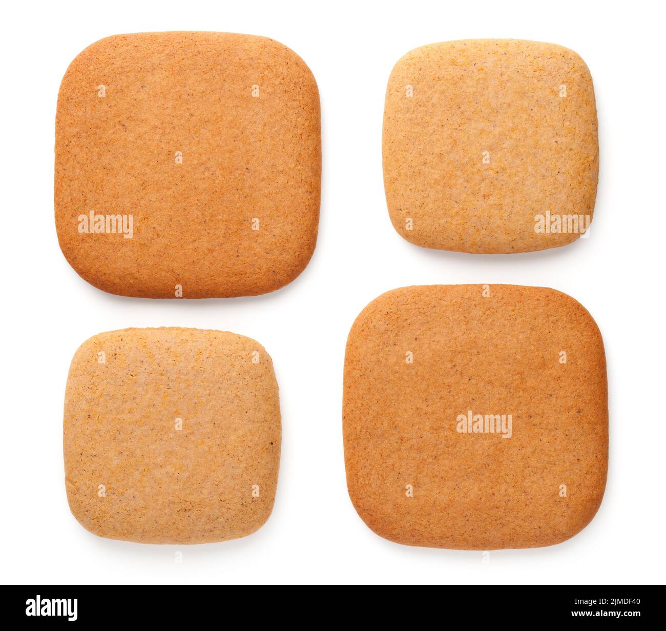 Lebkuchen Cookies In Form Von Quadraten Stockfoto