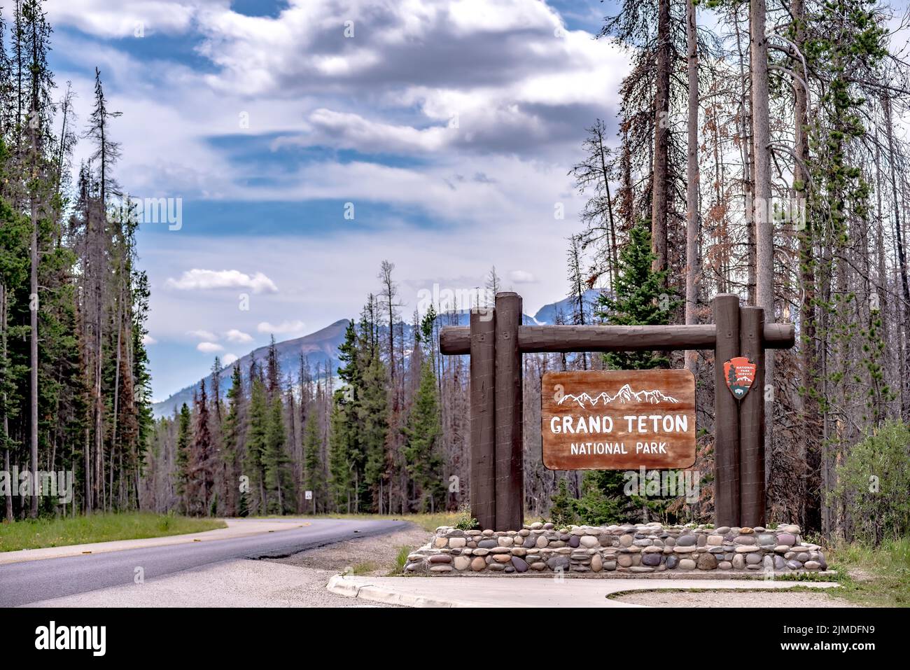 Naturszenen im Yellowstone-Nationalpark in wyoming USA Stockfoto